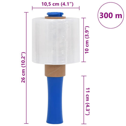 Stretchfolien 10 Stk. Transparent 23 μm 10 cm x 300 m