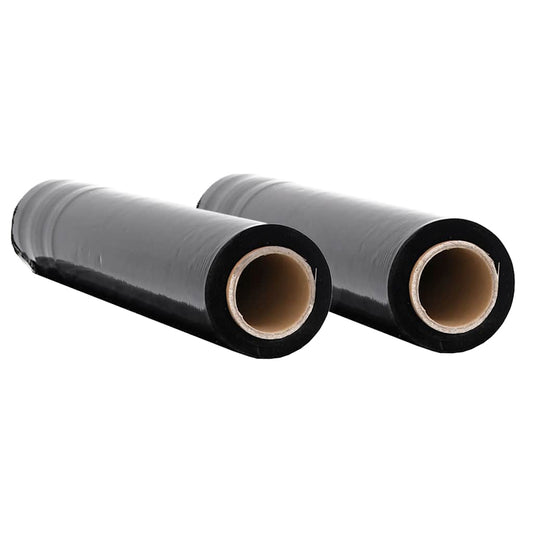 Stretchfolie 2 Stk. Schwarz 23 μm 50 cm x 150 m