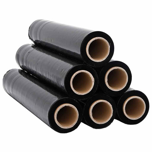 Stretchfolie 6 Stk. Schwarz 20 μm 50 cm x 300 m