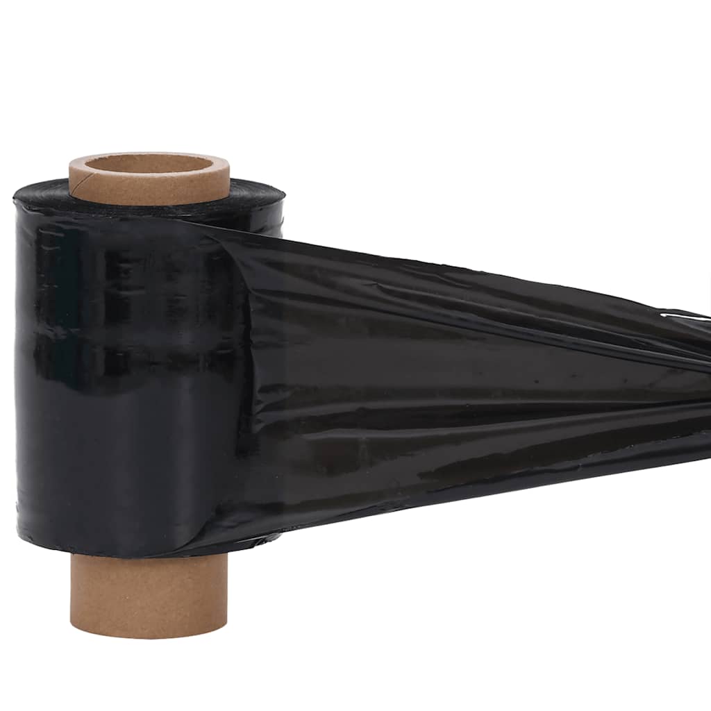 Stretchfolien 10 Stk. Schwarz 23 μm 10 cm x 150 m