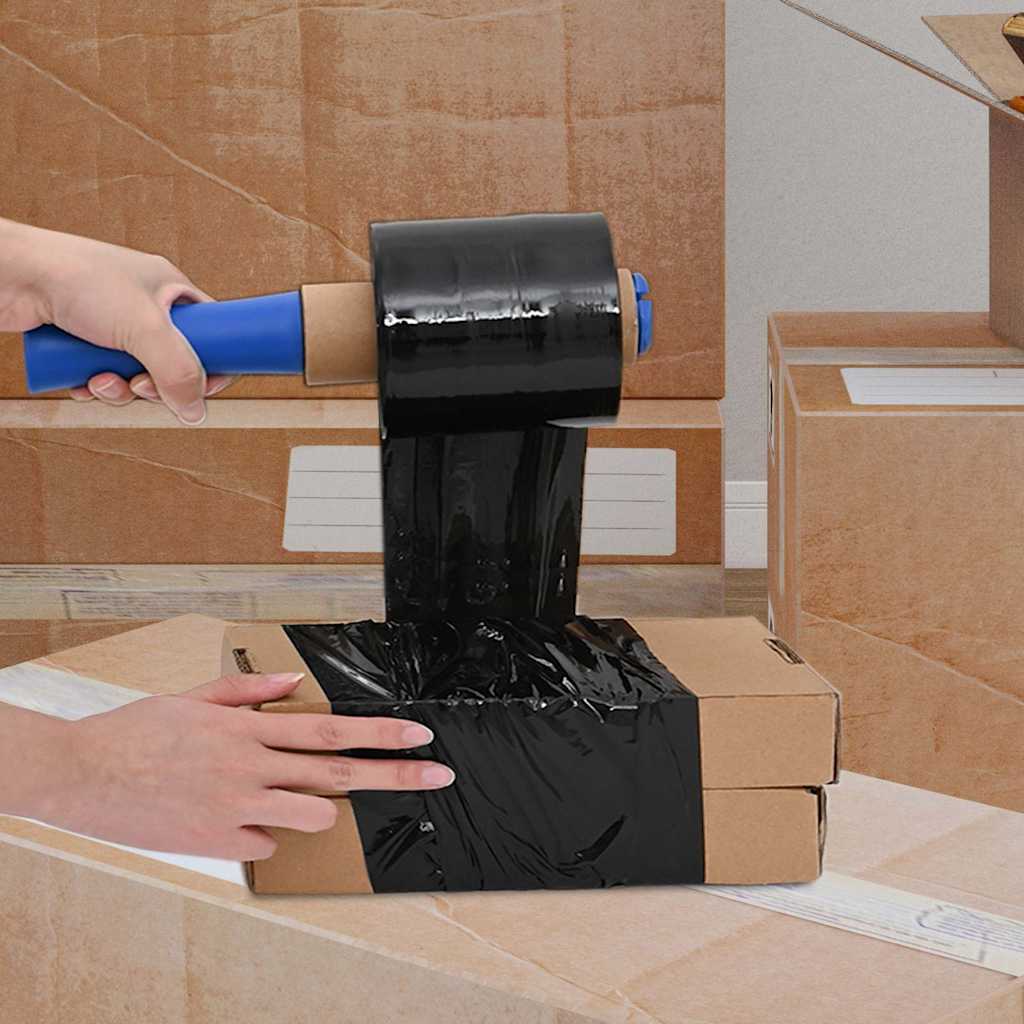 Stretchfolien 50 Stk. Schwarz 23 μm 10 cm x 150 m