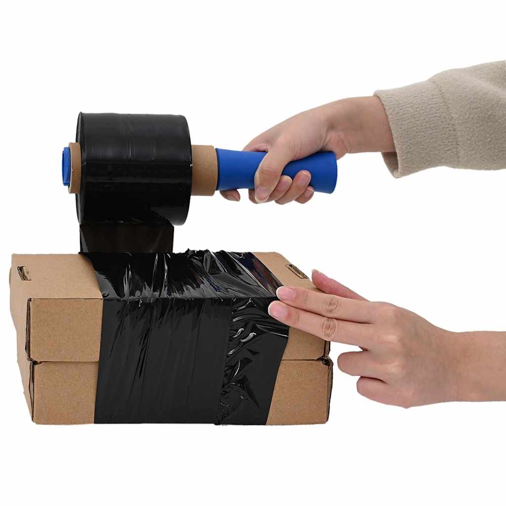 Stretchfolien 10 Stk. Schwarz 23 μm 10 cm x 300 m