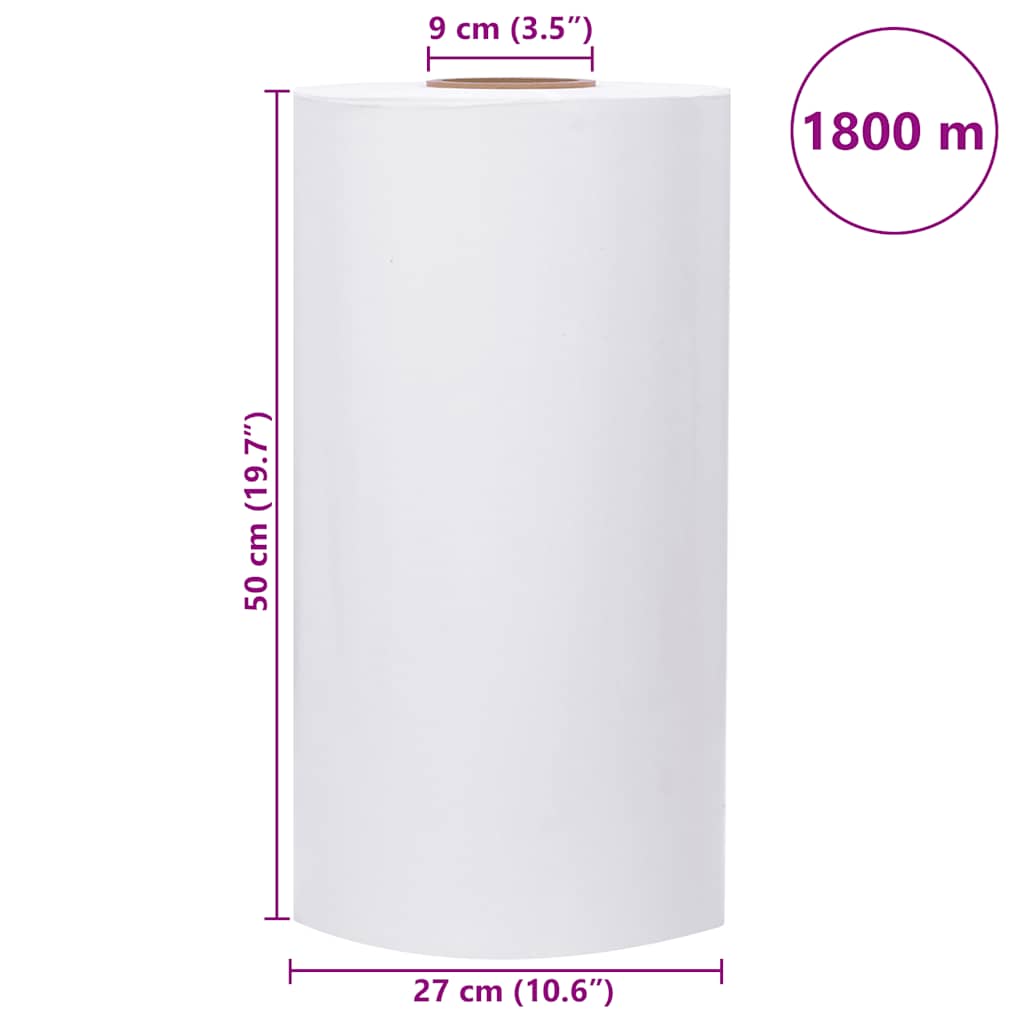 Agrarstretchfolie Weiß 25 µm 50 cm x 1800 m