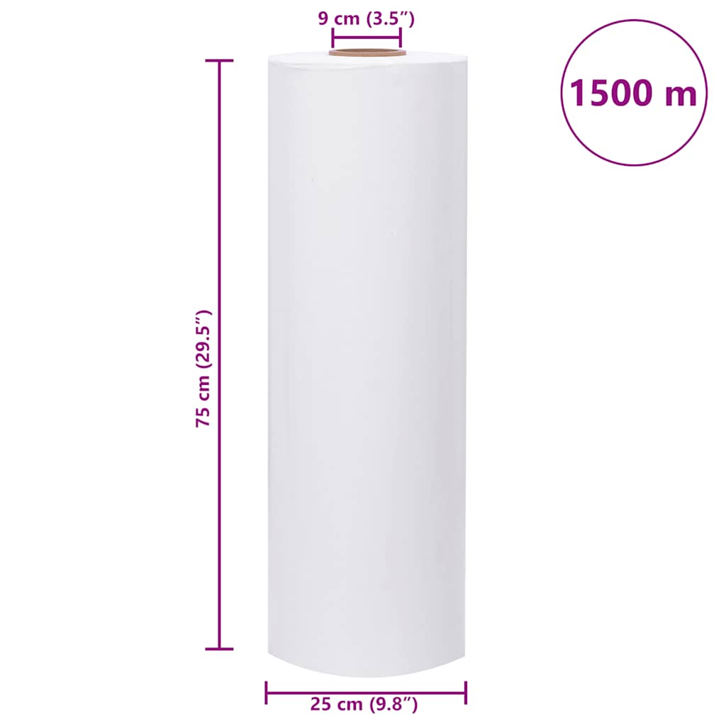 Agrarstretchfolie Weiß 25 µm 75 cm x 1500 m