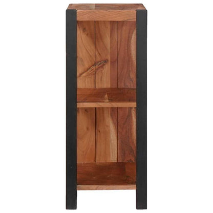Bücherregal Braun, Schwarz 50 x 30 x 75 cm Massives Akazienholz