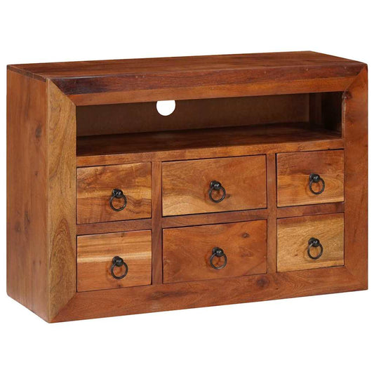Sideboard Braun 80 x 30 x 55 cm Akazie Massivholz