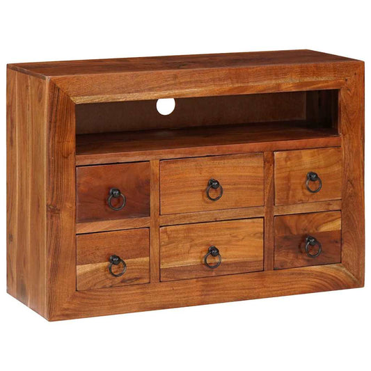 Sideboard Braun 80 x 30 x 55 cm Akazie Massivholz
