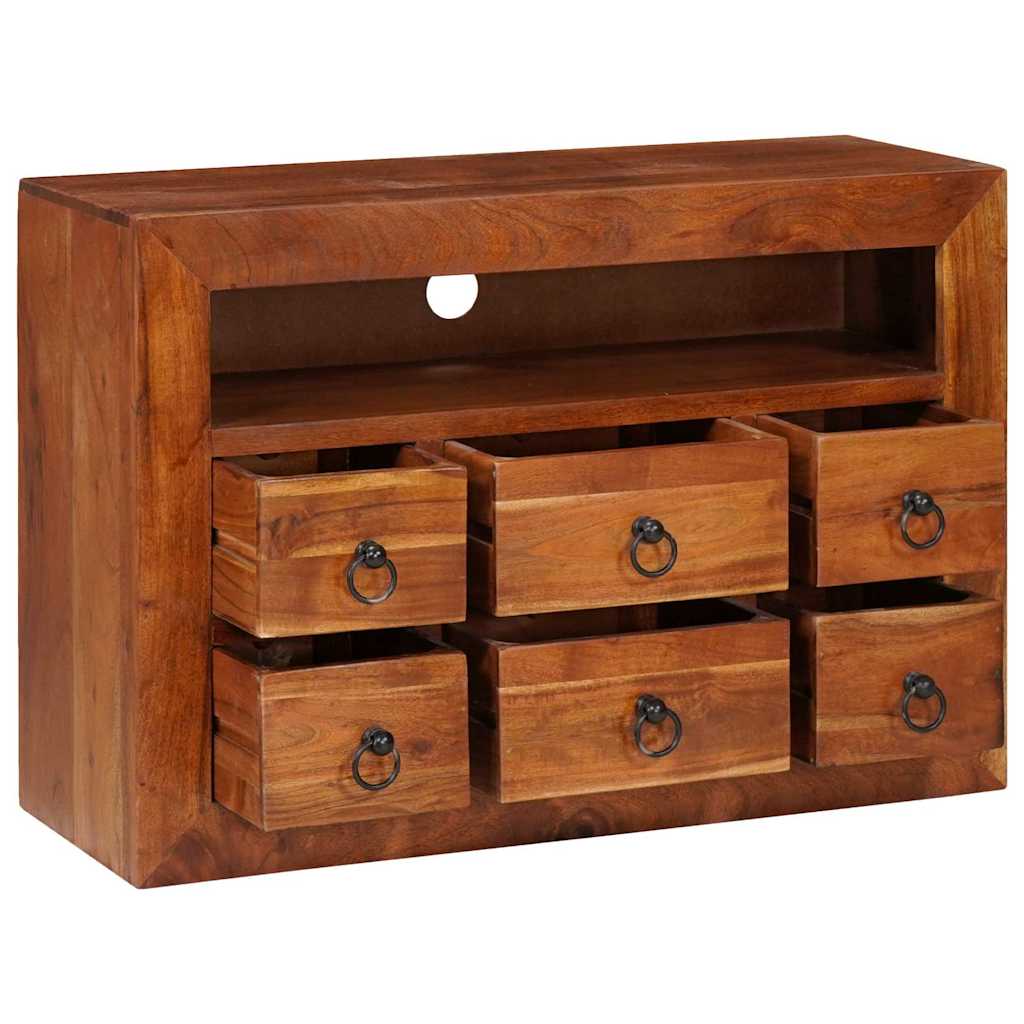 Sideboard Braun 80 x 30 x 55 cm Akazie Massivholz