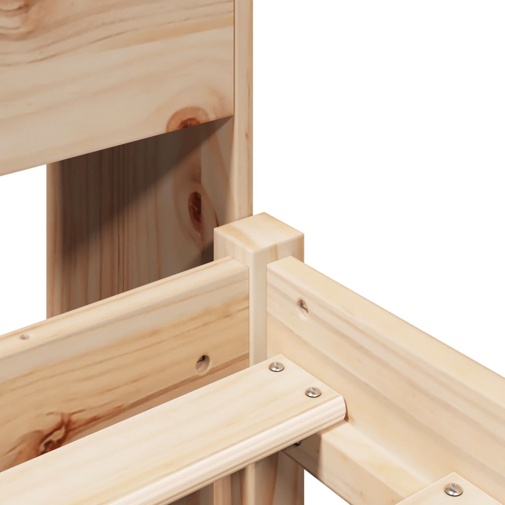 Bücherregalbett ohne Matratze 75x190 cm Massivholz Kiefer