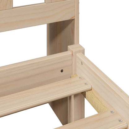 Bücherregalbett ohne Matratze 75x190 cm Massivholz Kiefer