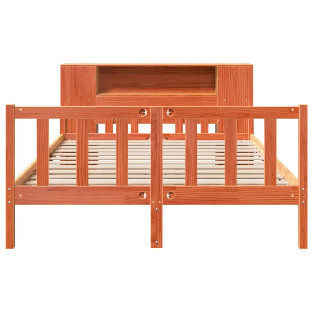 Massivholzbett ohne Matratze Wachsbraun 160x200 cm Massivholz