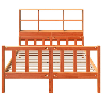 Massivholzbett ohne Matratze Wachsbraun 160x200 cm Massivholz