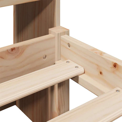 Massivholzbett mit Regal ohne Matratze 90x190 cm Kiefernholz