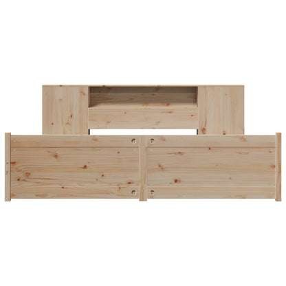 Massivholzbett mit Regal ohne Matratze 180x200 cm Kiefer