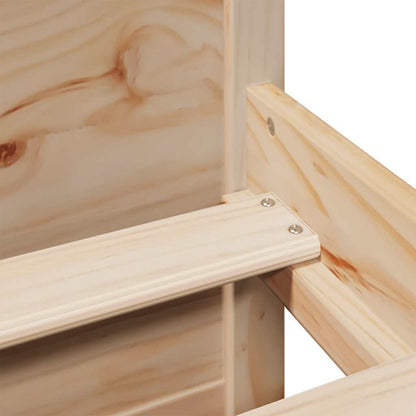 Massivholzbett mit Regal ohne Matratze 200x200 cm Kiefer