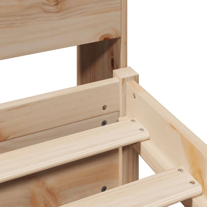 Bücherregalbett ohne Matratze 75x190 cm Massivholz Kiefer