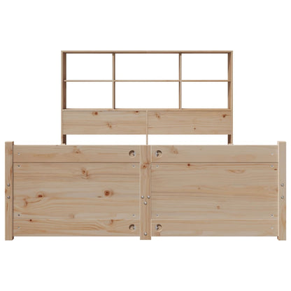 Massivholzbett mit Regal ohne Matratze 160x200 cm Kiefer