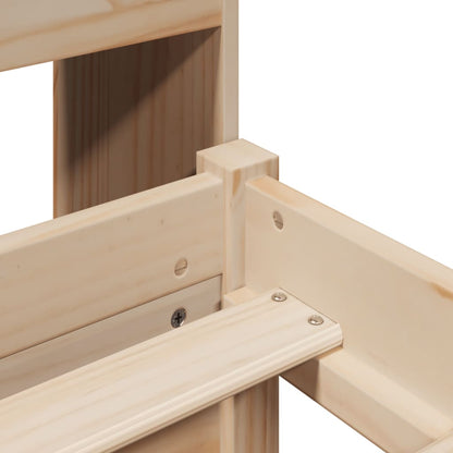 Massivholzbett mit Regal ohne Matratze 160x200 cm Kiefer