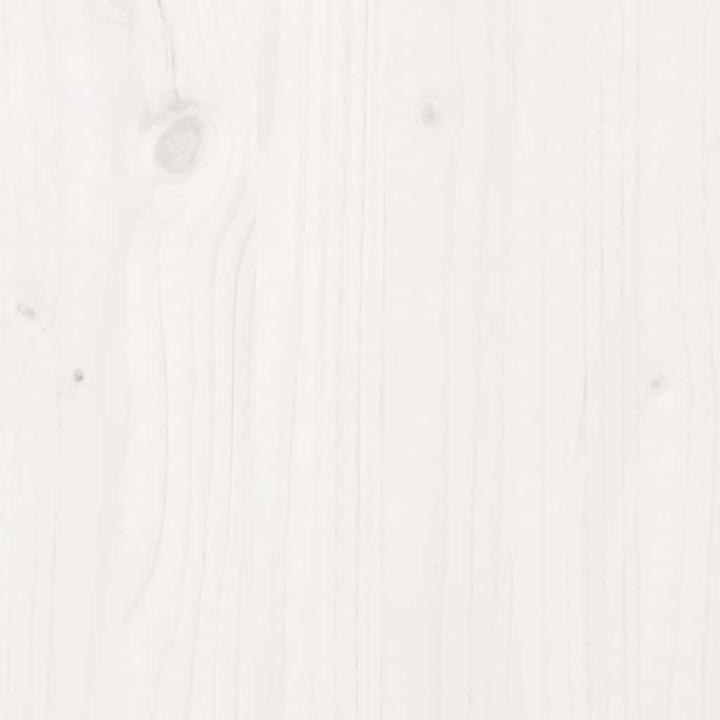 Massivholzbett mit Regal ohne Matratze Weiß 75x190 cm Kiefer