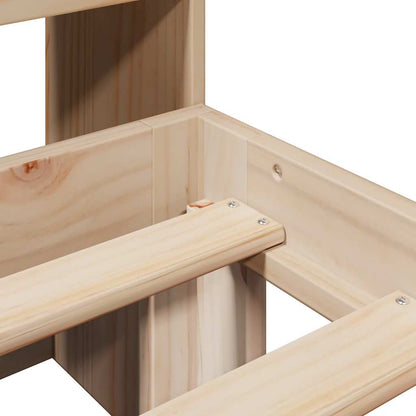 Massivholzbett mit Regal ohne Matratze 90x190 cm Kiefer