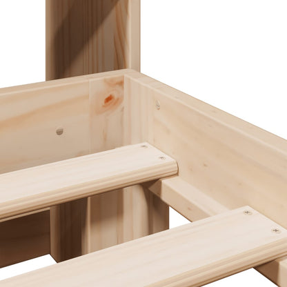 Massivholzbett mit Regal ohne Matratze 150x200 cm Kiefer