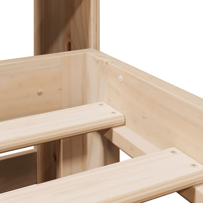 Massivholzbett mit Regal ohne Matratze 180x200 cm Kiefer