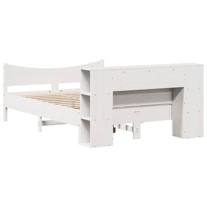 Massivholzbett ohne Matratze Weiß 150x200 cm Kiefernholz