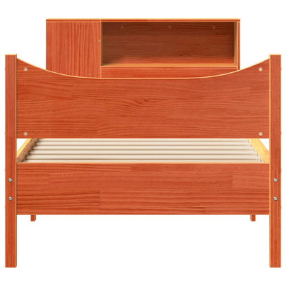 Massivholzbett ohne Matratze Wachsbraun 75x190 cm Kiefernholz
