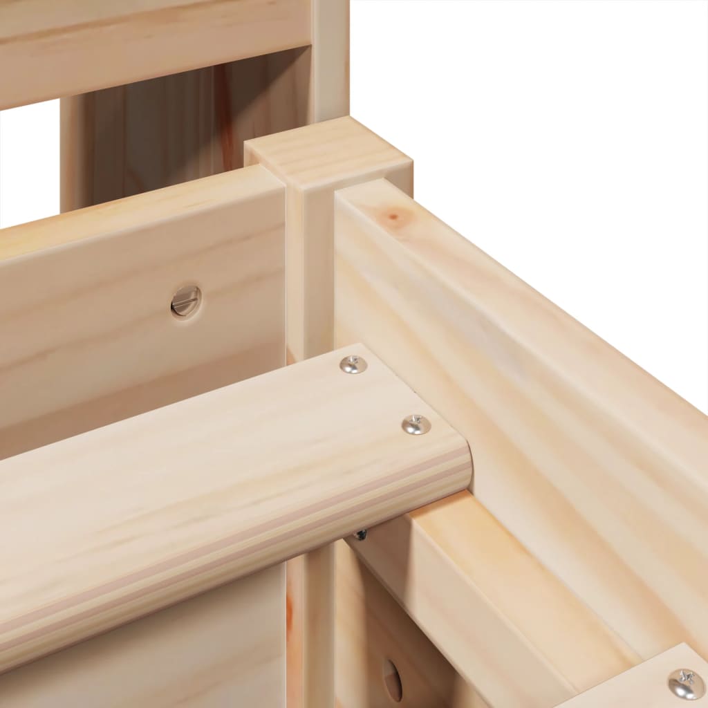 Massivholzbett ohne Matratze 135x190 cm Kiefernholz