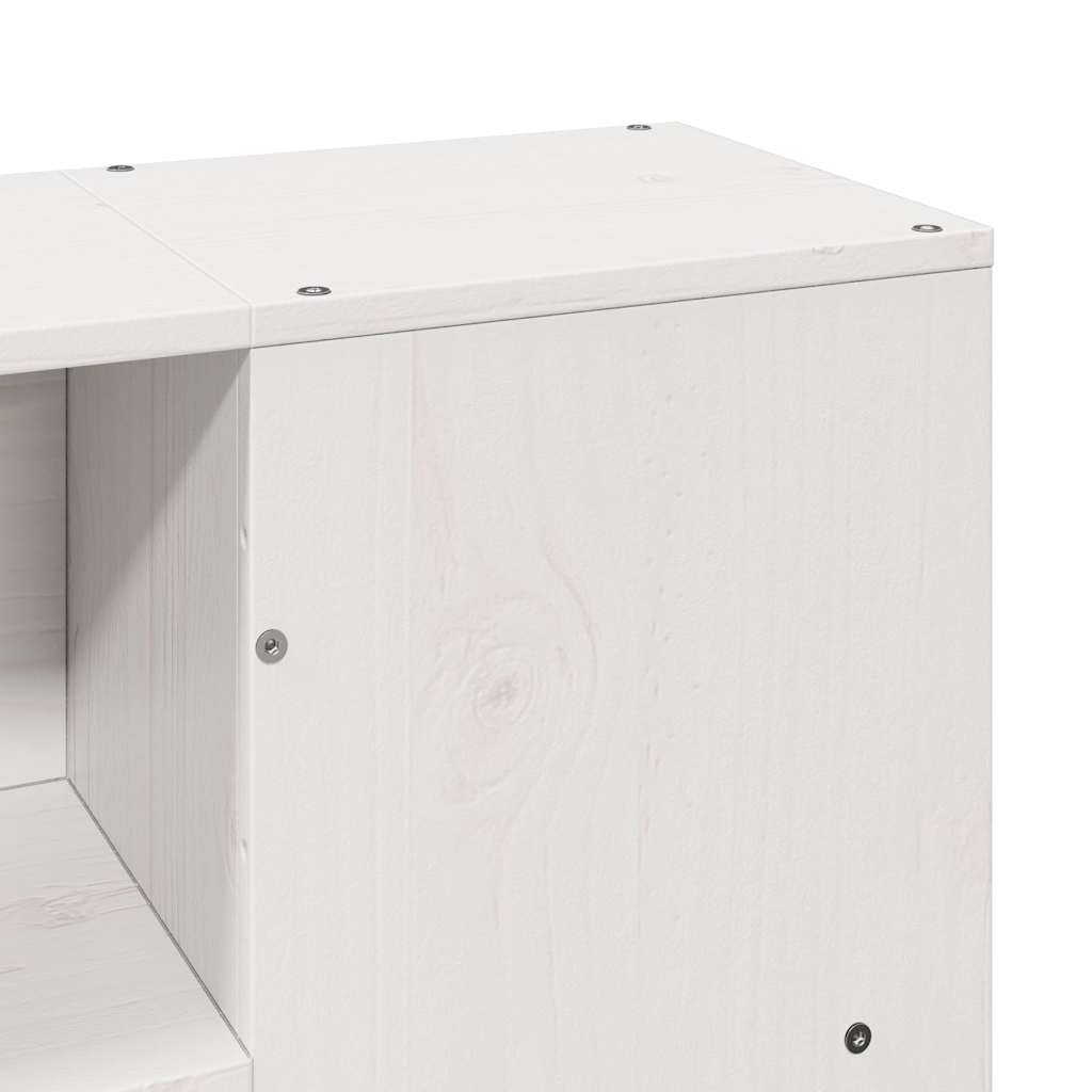 Massivholzbett ohne Matratze Weiß 120x200 cm Kiefernholz