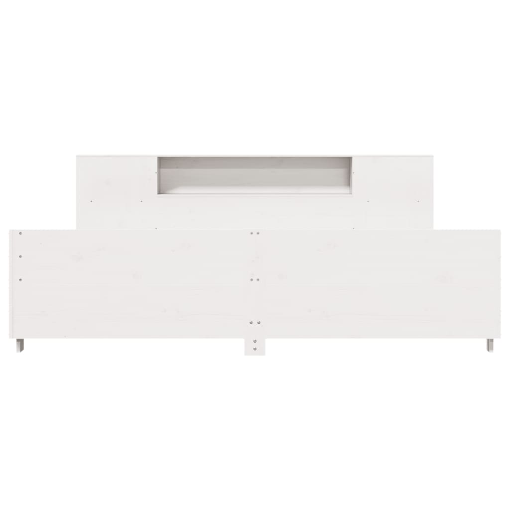 Massivholzbett ohne Matratze Weiß 180x200 cm Kiefernholz