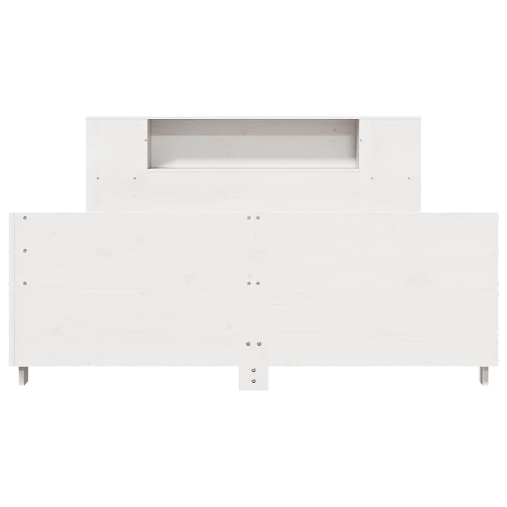 Massivholzbett ohne Matratze Weiß 140x200 cm Kiefernholz