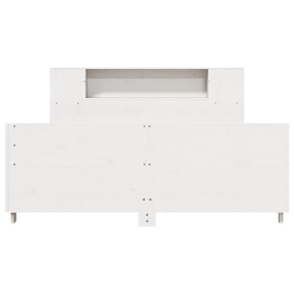 Massivholzbett ohne Matratze Weiß 140x200 cm Kiefernholz