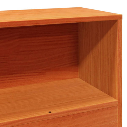 Massivholzbett ohne Matratze Wachsbraun 75x190 cm Kiefernholz