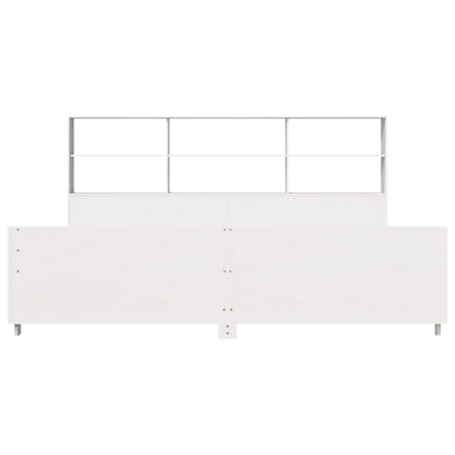 Massivholzbett ohne Matratze Weiß 180x200 cm Kiefernholz