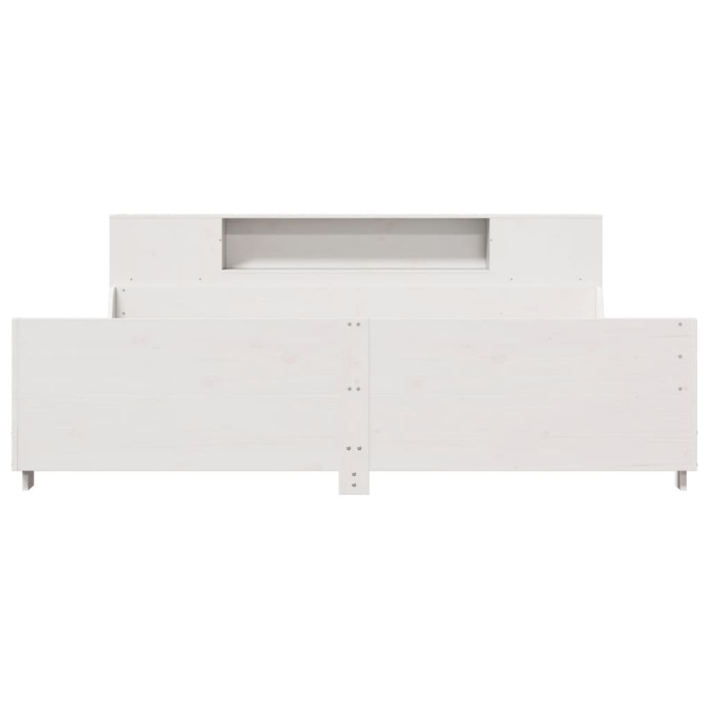 Massivholzbett ohne Matratze Weiß 180x200 cm Kiefernholz