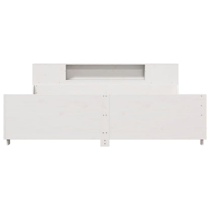 Massivholzbett ohne Matratze Weiß 180x200 cm Kiefernholz