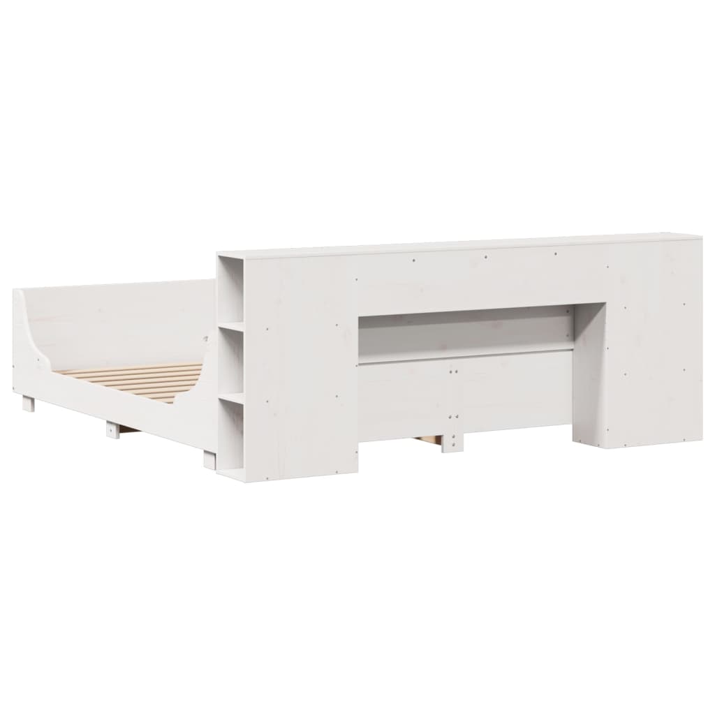 Massivholzbett ohne Matratze Weiß 180x200 cm Kiefernholz