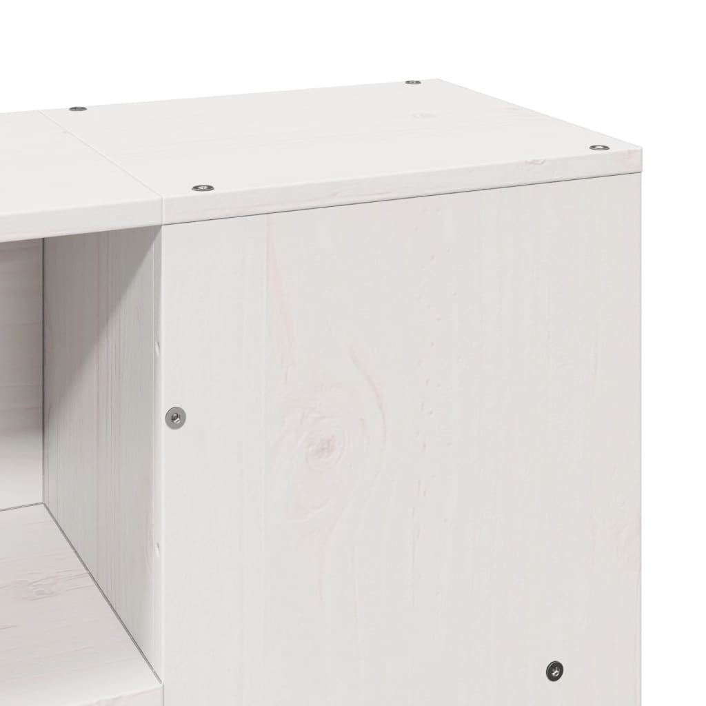 Massivholzbett ohne Matratze Weiß 150x200 cm Kiefernholz