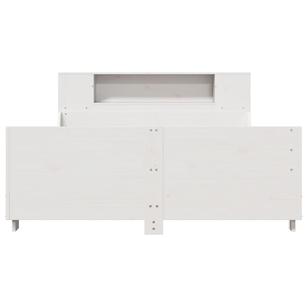 Massivholzbett ohne Matratze Weiß 120x190 cm Kiefernholz