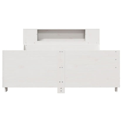 Massivholzbett ohne Matratze Weiß 120x190 cm Kiefernholz