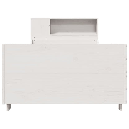 Massivholzbett ohne Matratze Weiß 90x190 cm Kiefernholz