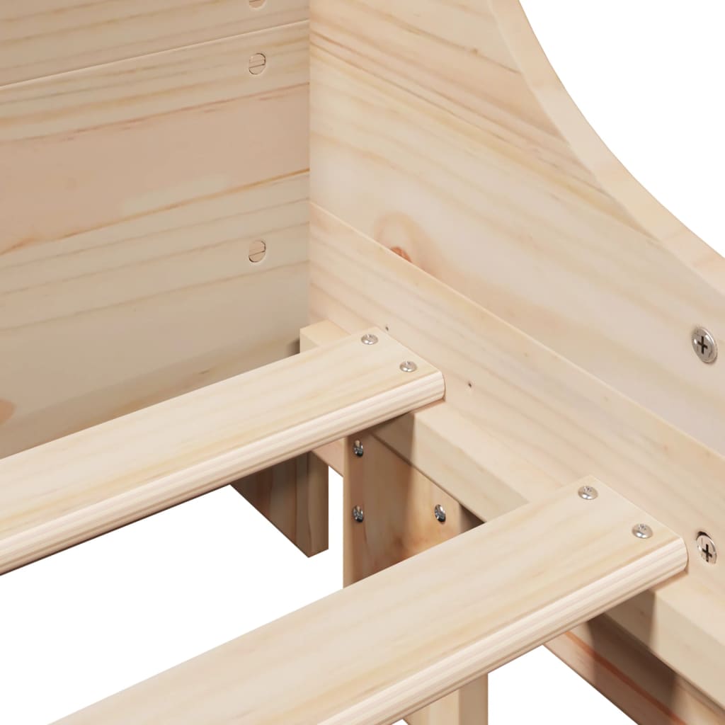 Massivholzbett ohne Matratze 75x190 cm Kiefernholz