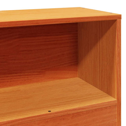 Massivholzbett ohne Matratze Wachsbraun 75x190 cm Kiefernholz