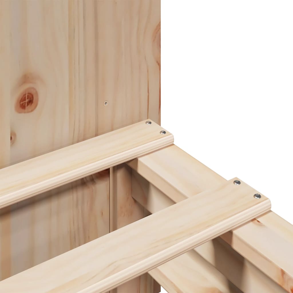 Massivholzbett mit Regal ohne Matratze 140x190 cm Massivholz