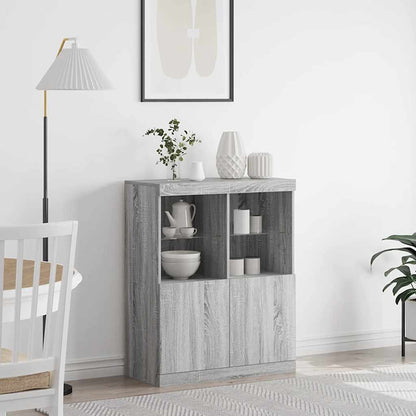 Sideboard Grau Sonoma 81x37x100 cm Holzwerkstoff