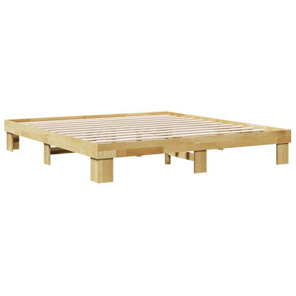Bettgestell ohne Matratze 180x200 cm Massivholz Eiche