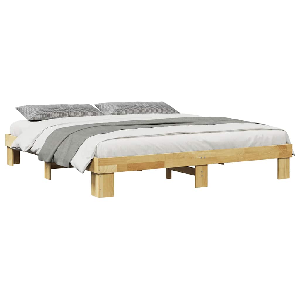 Bettgestell ohne Matratze 180x200 cm Massivholz Eiche