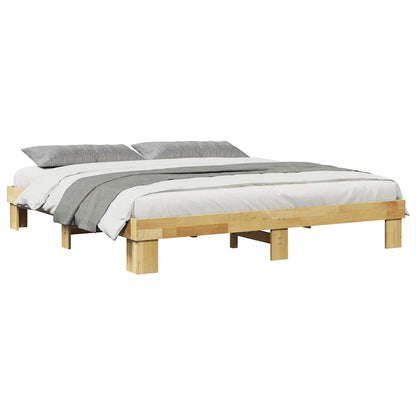 Bettgestell ohne Matratze 180x200 cm Massivholz Eiche