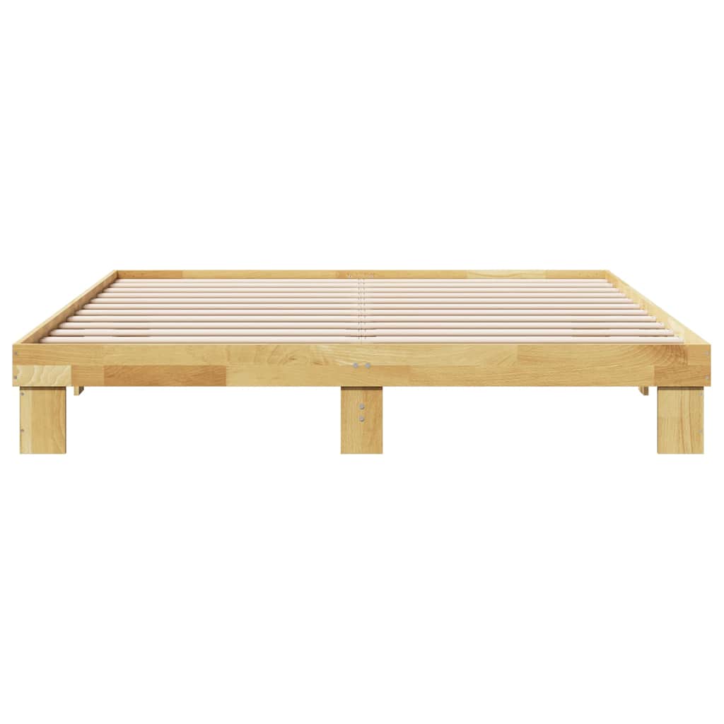 Bettgestell ohne Matratze 180x200 cm Massivholz Eiche